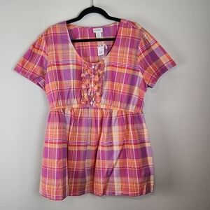 Motherhood Maternity shirt sz XL Plaid New